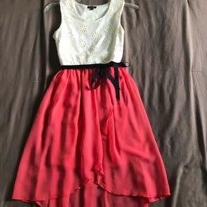 Girl’s Lace and Chiffon Dress with Tulip Skirt